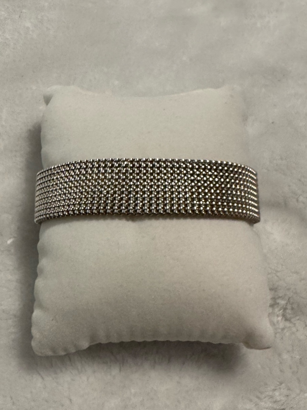 Silver Mesh Stretch Bracelet - Women's Accessories